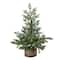 Nearly Natural; Nearly Natural 3ft. Pre-Lit Artificial Pine Christmas Tree in Jute Wire Planter, Warm White LED lights; Category:Christmas Tabletop & Accent Trees; Image:12